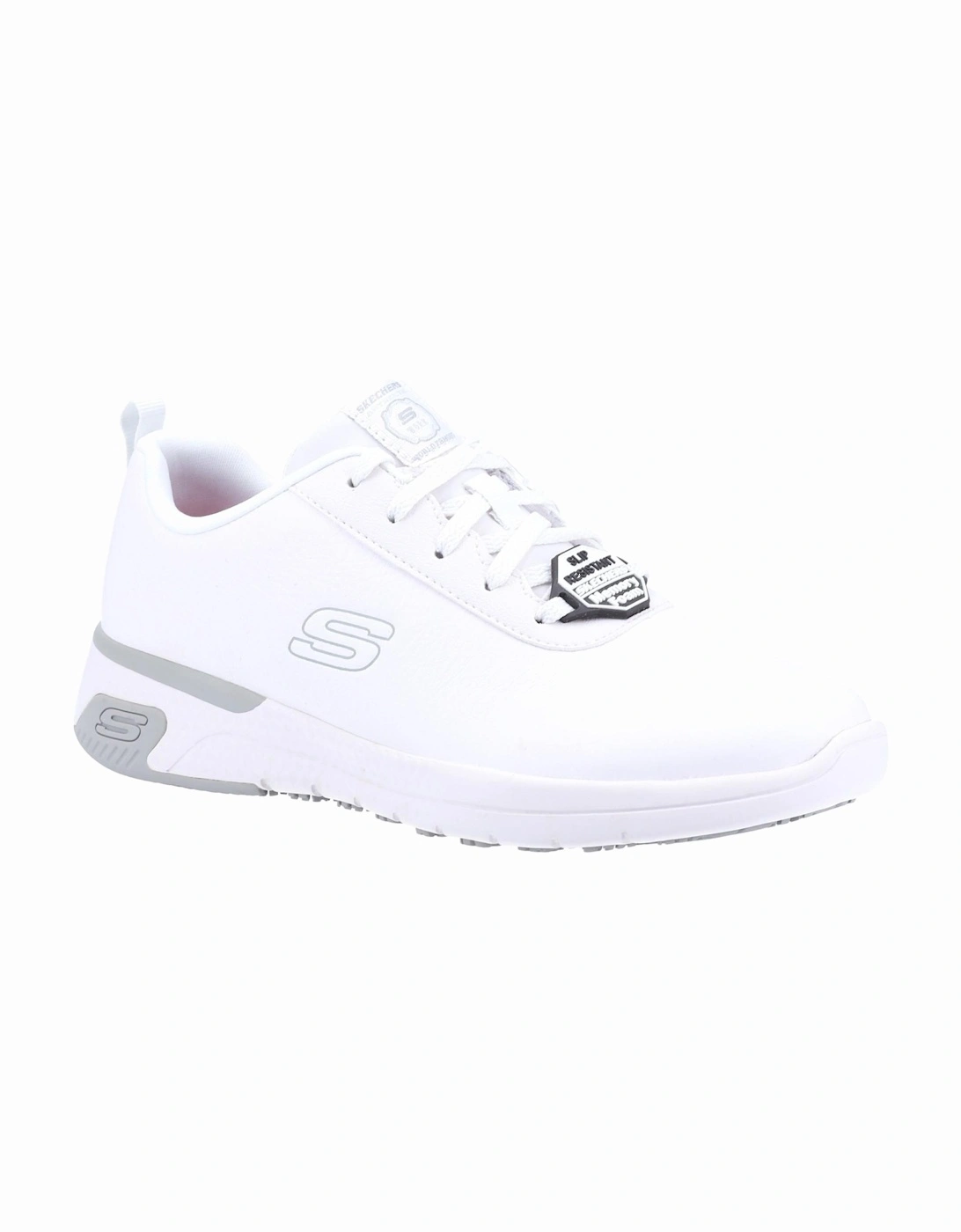 Skechers Women's White / Marsing Gmina Slip Resistant Leather Trainers - : 6 Size 6 Uk