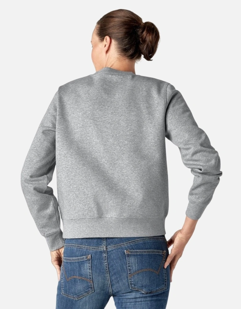 Womens/Ladies Wordmark Heavyweight Crew Neck Sweatshirt