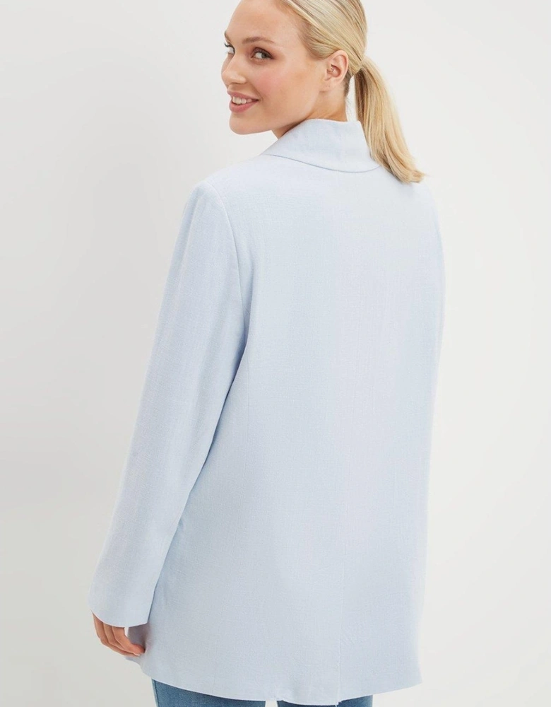 Womens/Ladies Linen Boyfriend Jacket
