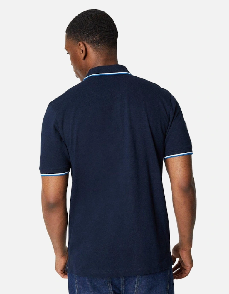 Mens Tipped Badge Polo Shirt