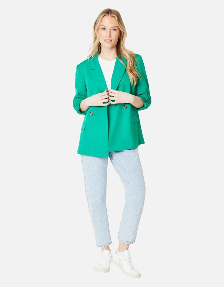 Womens/Ladies Pocket Detail Longline Blazer