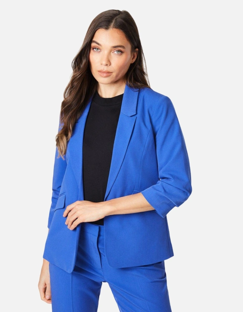 Womens/Ladies Petite Ruched Blazer