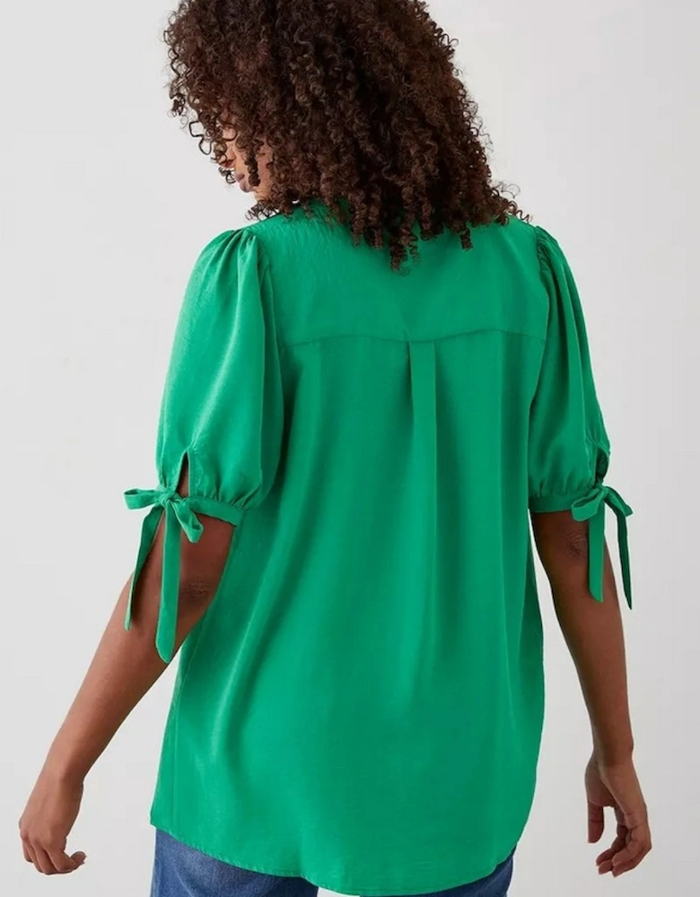 Womens/Ladies Overhead Tall Tie Sleeves Shirt