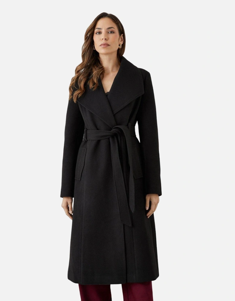 Womens/Ladies Belted Wrap Longline Coat