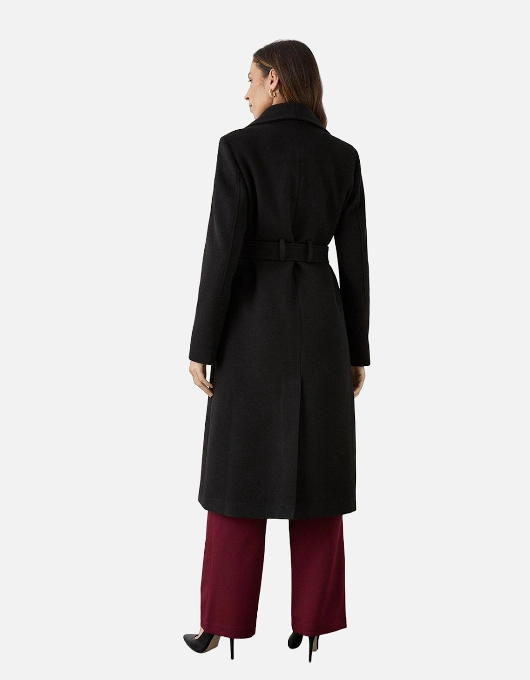 Womens/Ladies Belted Wrap Longline Coat