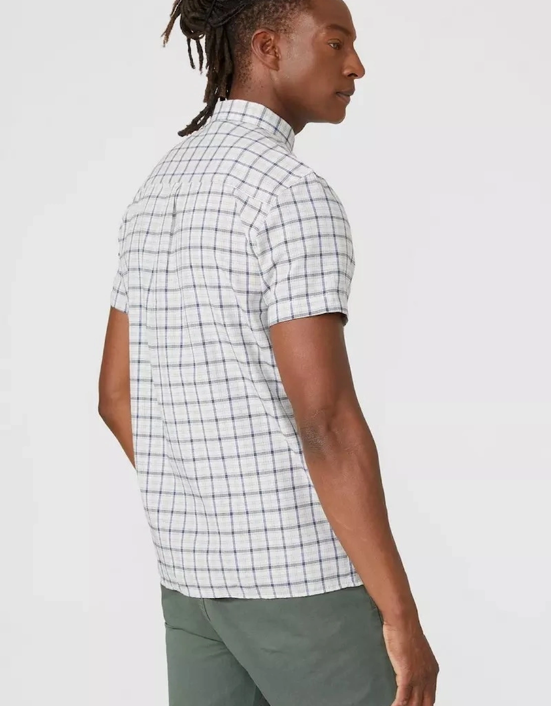 Mens Checked Textured Shirt