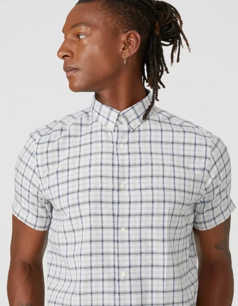 Mens Checked Textured Shirt