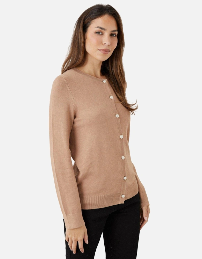 Womens/Ladies Button Detail Cardigan