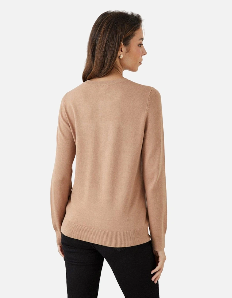 Womens/Ladies Button Detail Cardigan