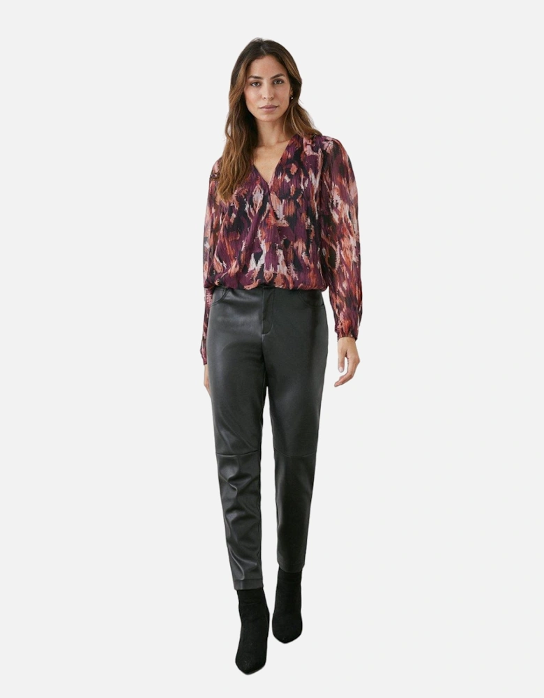 Womens/Ladies Abstract Wrap Top