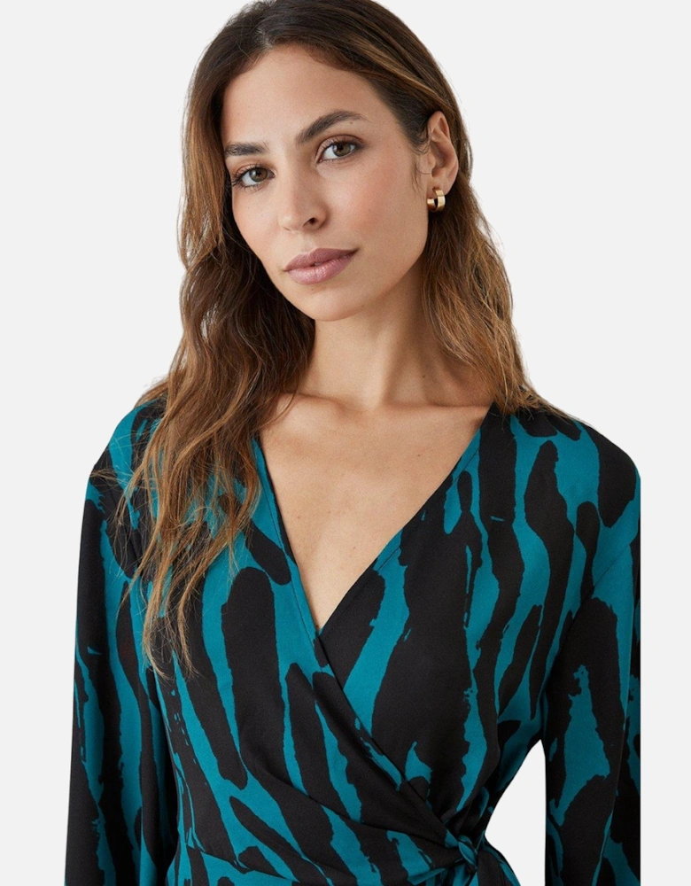 Womens/Ladies Abstract Wrap Dress