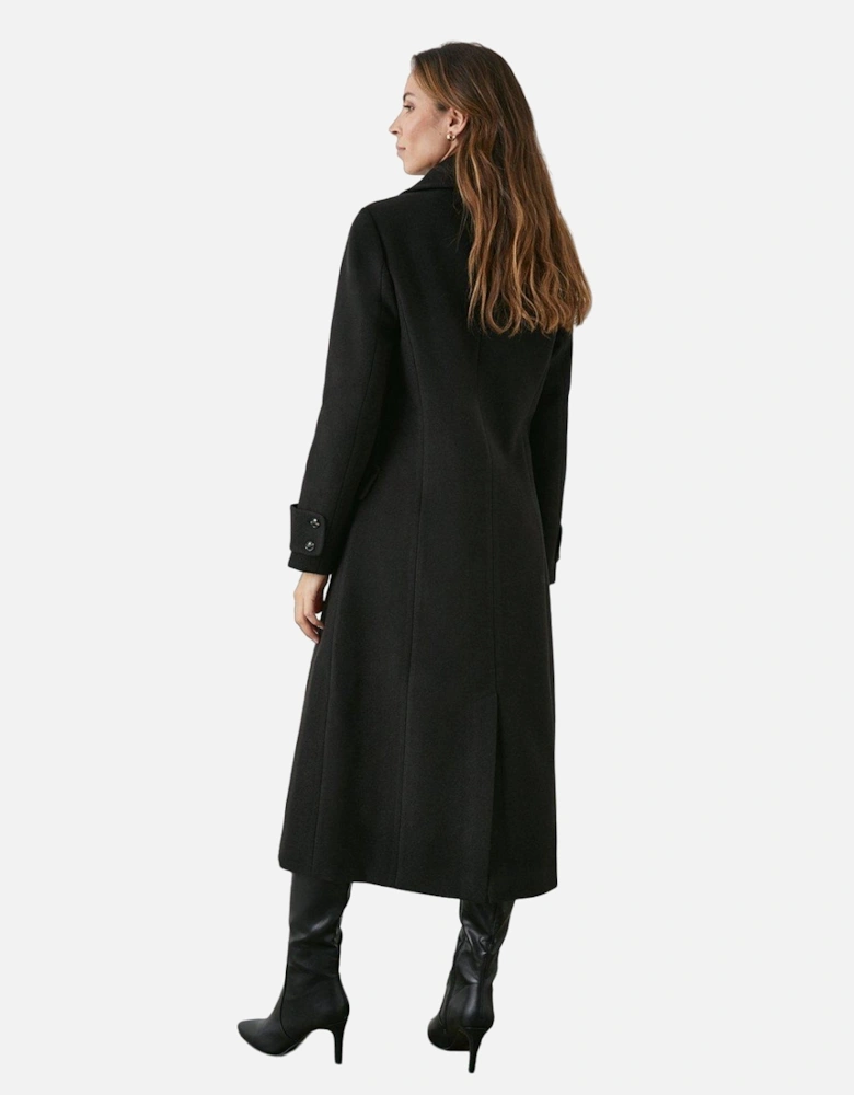 Womens/Ladies Longline Double-Breasted Oversized Coat