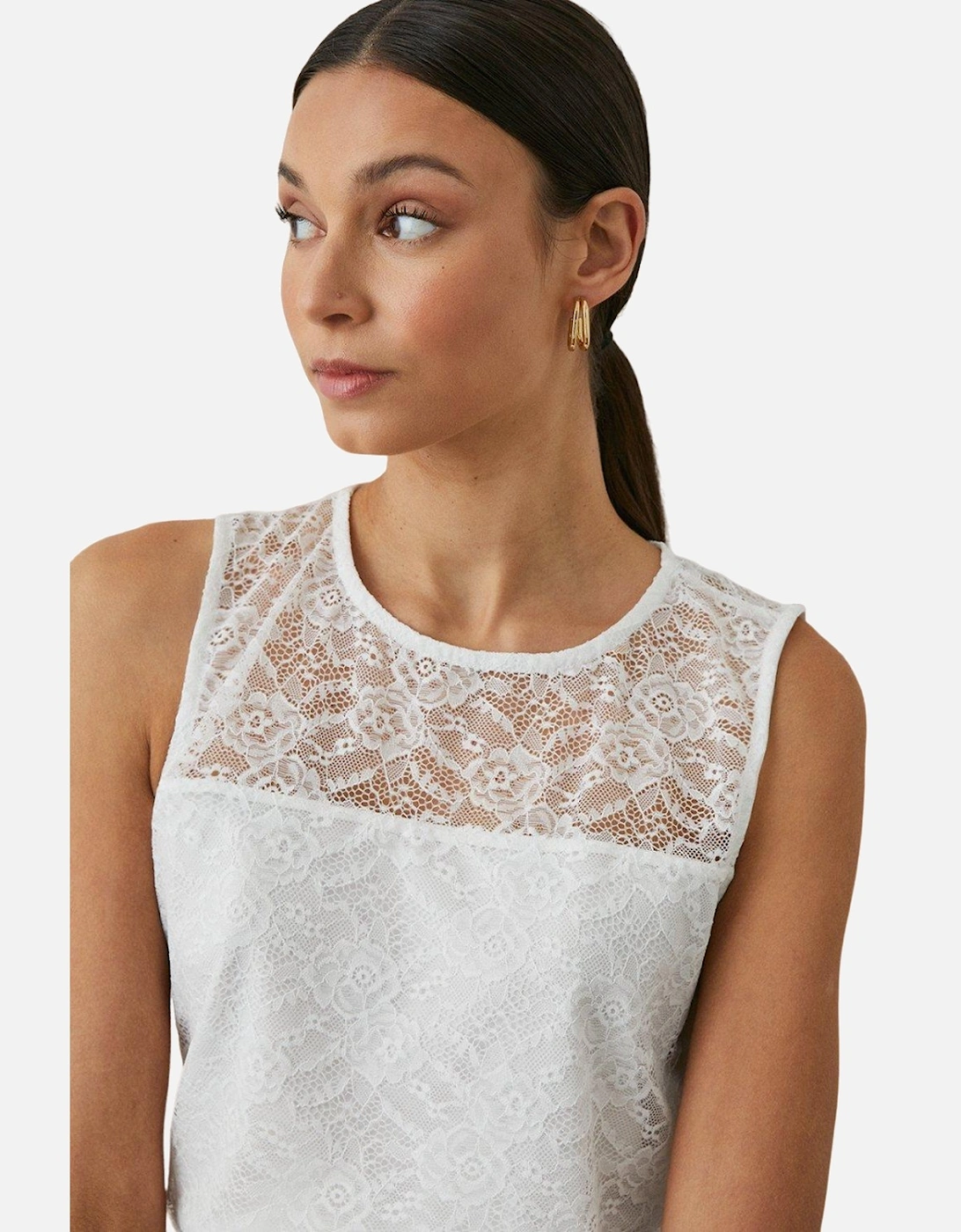 Womens/Ladies Lace Sleeveless Top