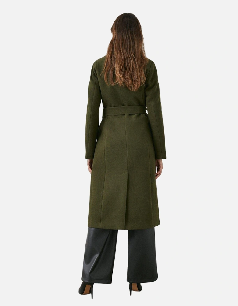 Womens/Ladies Belted Funnel Neck Coat