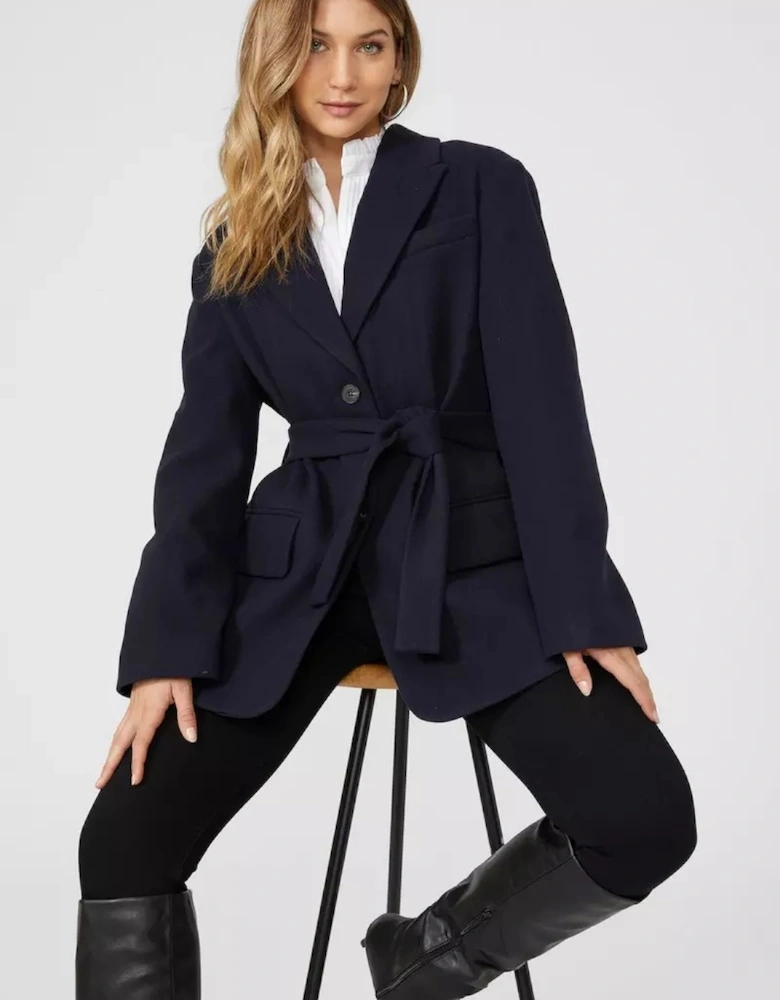 Womens/Ladies Belted Blazer