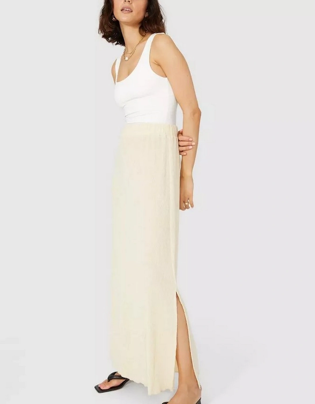 Womens/Ladies Textured Maxi Skirt