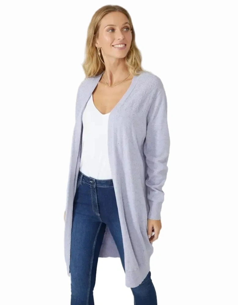 Womens/Ladies Moss Stitch Longline Cardigan