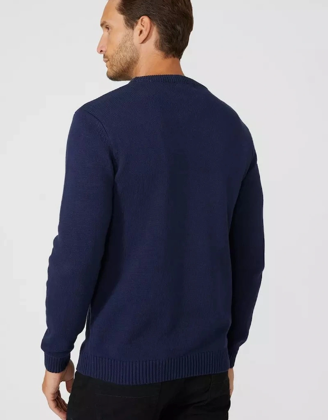 Mens Premium Cotton Crew Neck Jumper