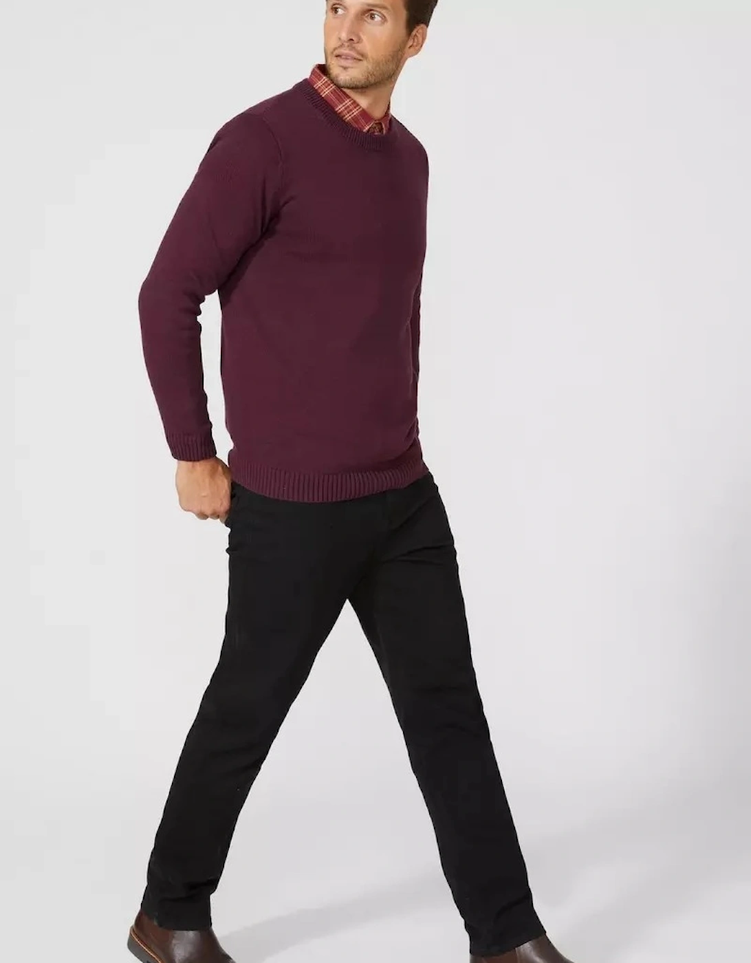 Mens Premium Cotton Crew Neck Jumper