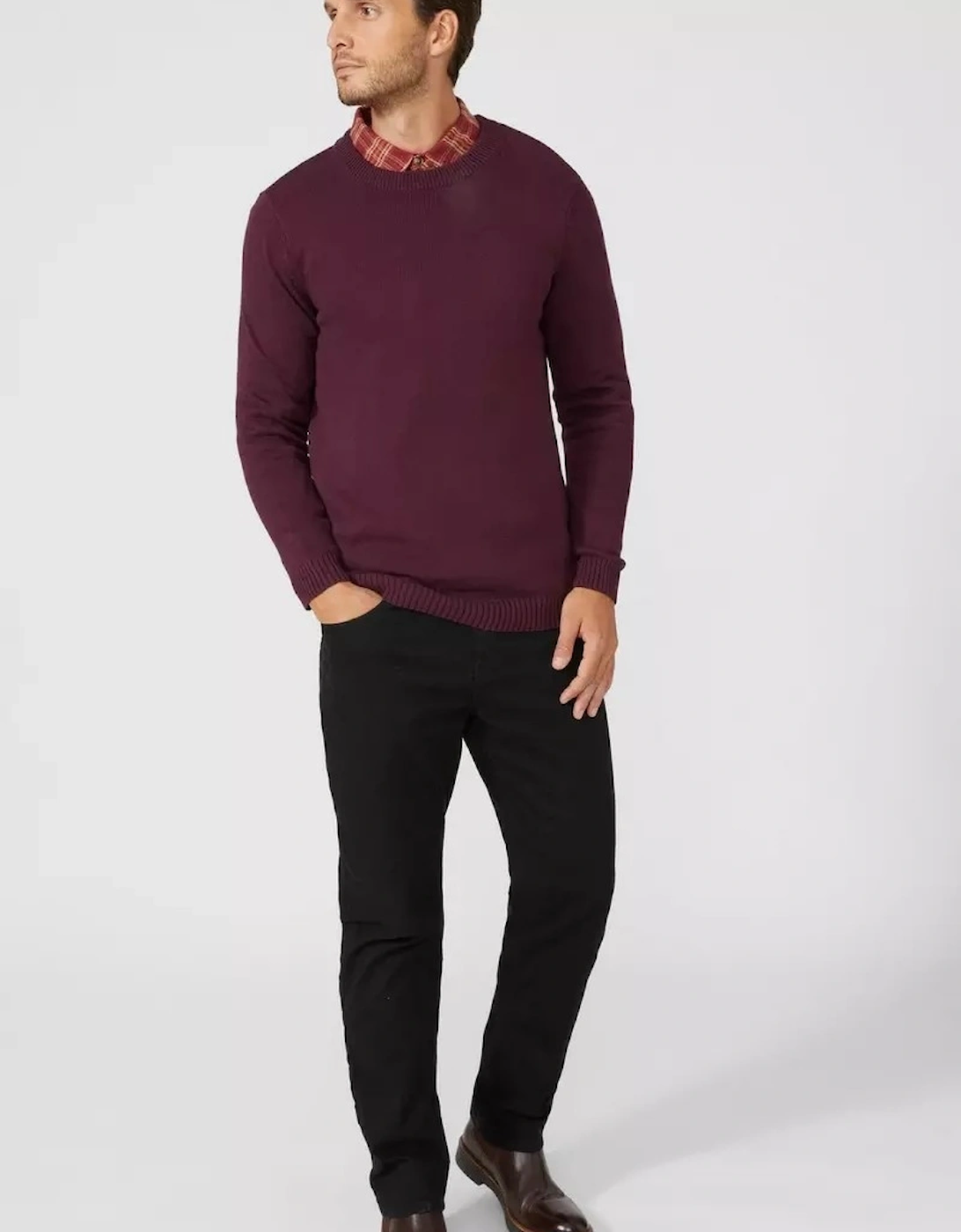 Mens Premium Cotton Crew Neck Jumper