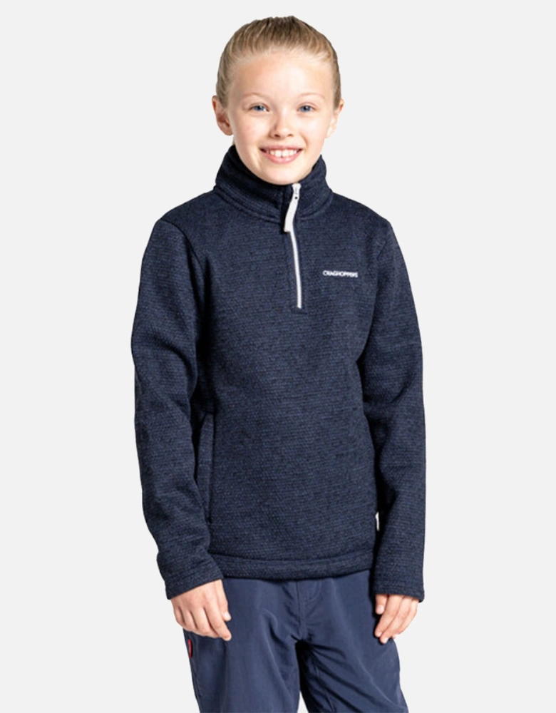 Childrens/Kids Shiloh Marl Half Zip Fleece Top