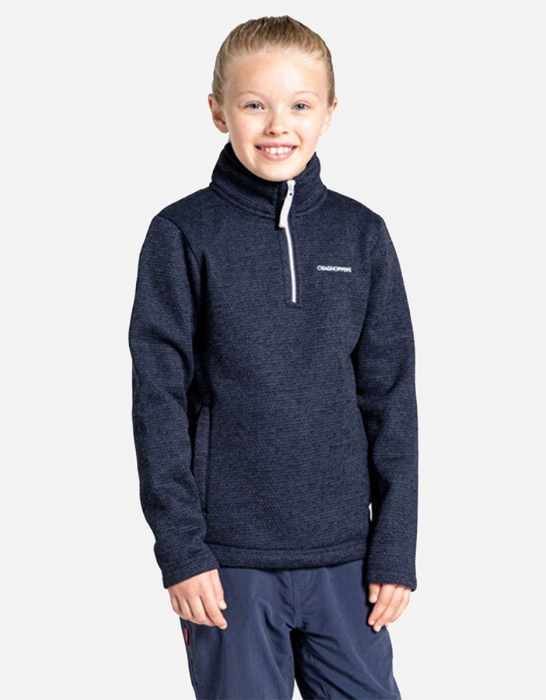 Childrens/Kids Shiloh Marl Half Zip Fleece Top