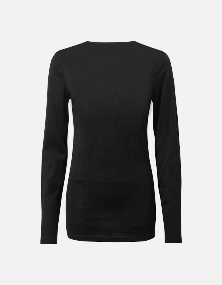 Womens/Ladies Merino Crew Neck Long Sleeve Baselayer II Top