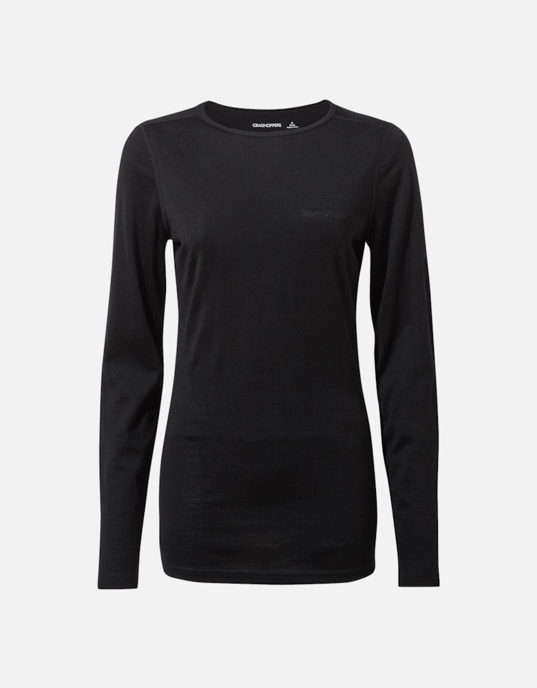 Womens/Ladies Merino Crew Neck Long Sleeve Baselayer II Top