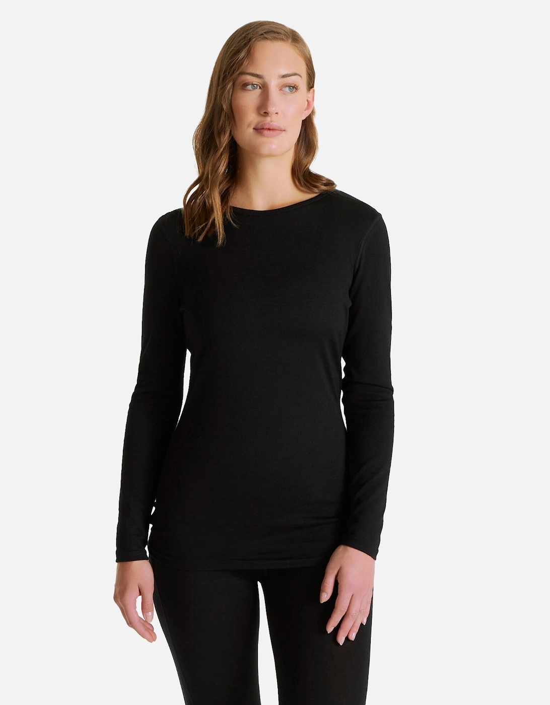 Womens/Ladies Merino Crew Neck Long Sleeve Baselayer II Top