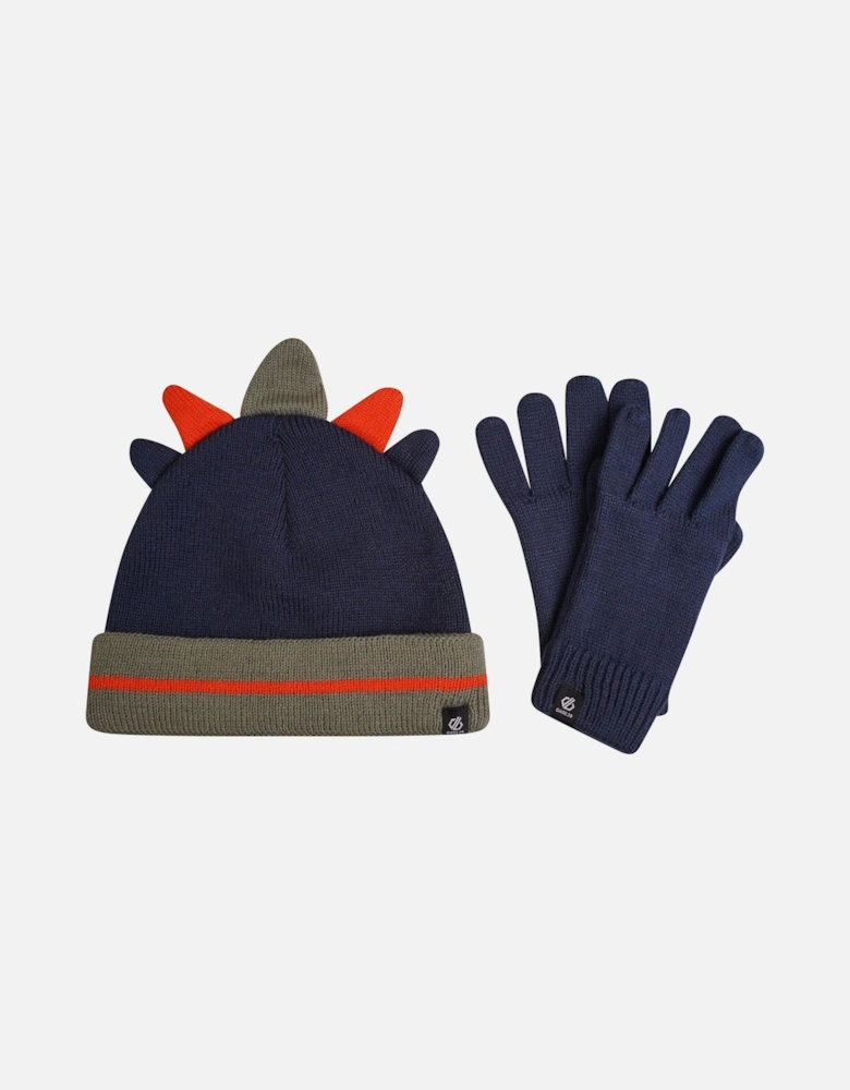 Childrens/Kids Brighten Dinosaur Hat And Gloves Set