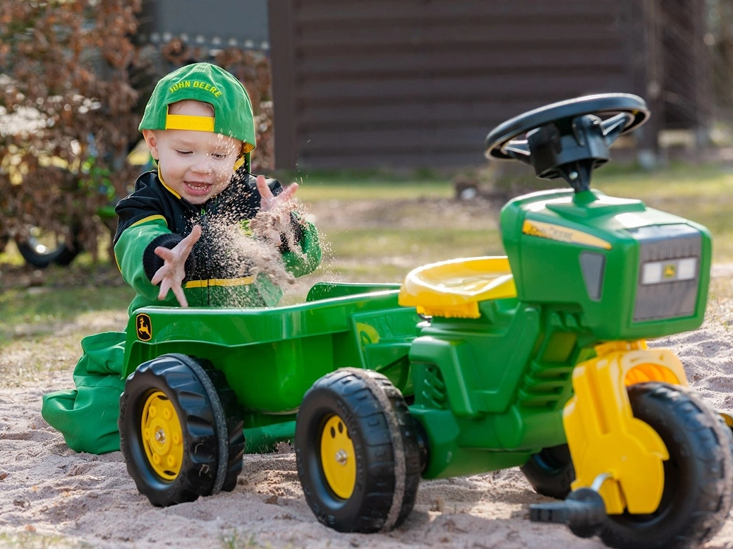 John Deere Trio Tractor with Electronic Steering Wheel & Trailer