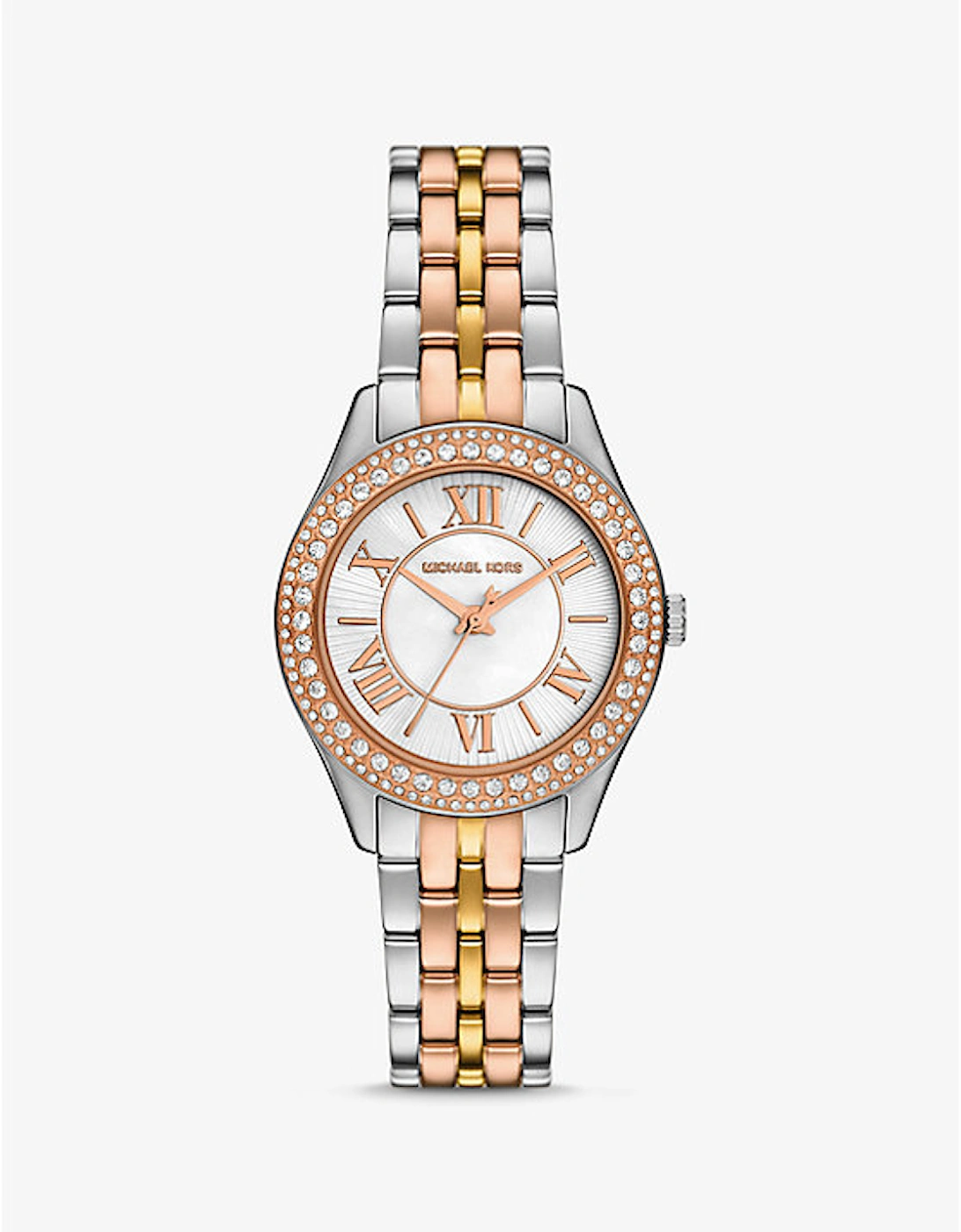 Mini Harlowe Pavé Tri-Tone Watch, 2 of 1