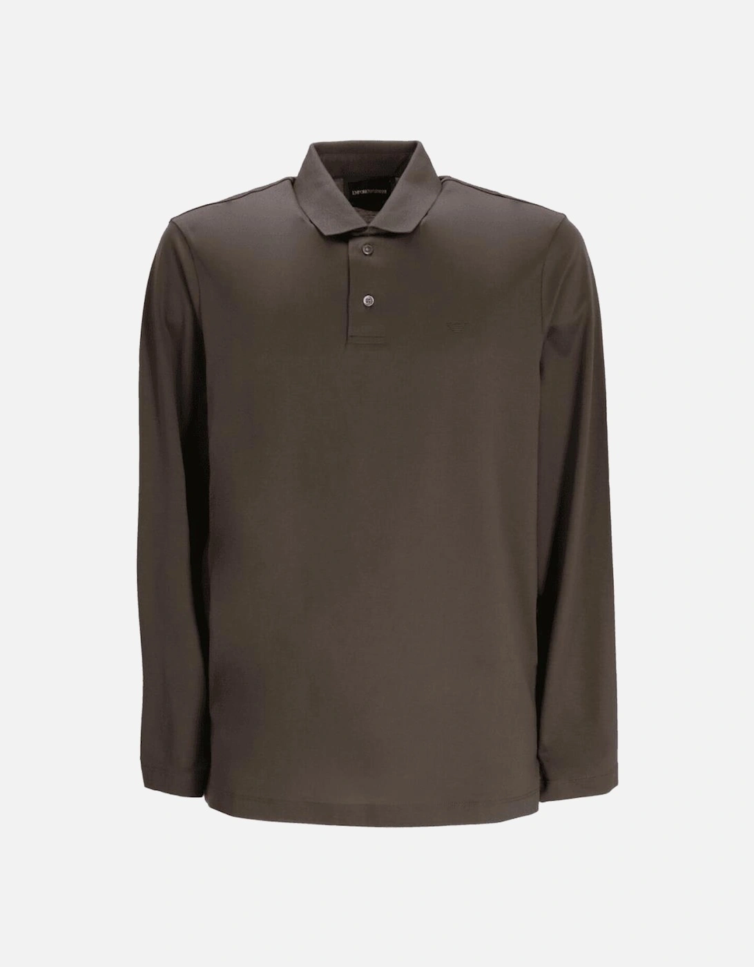 Cotton Khaki Long Sleeve Polo Shirt, 4 of 3