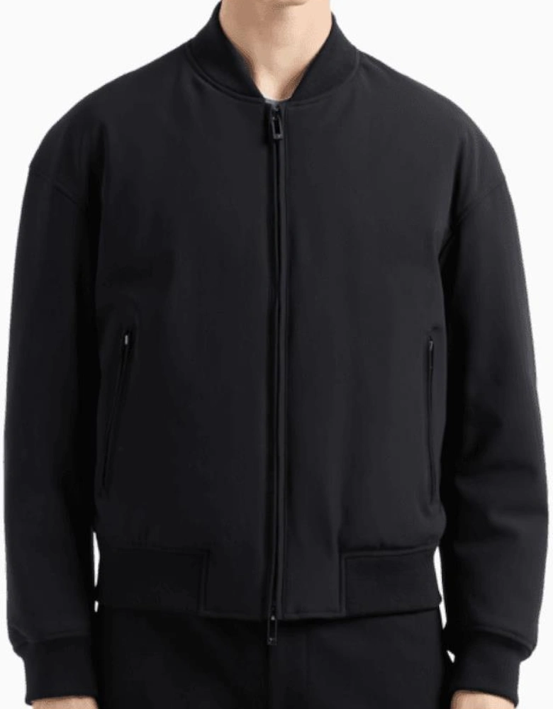 Nylon Black Bomber Jacket