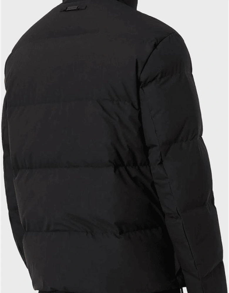 Quilted Nylon Black Down Jacket
