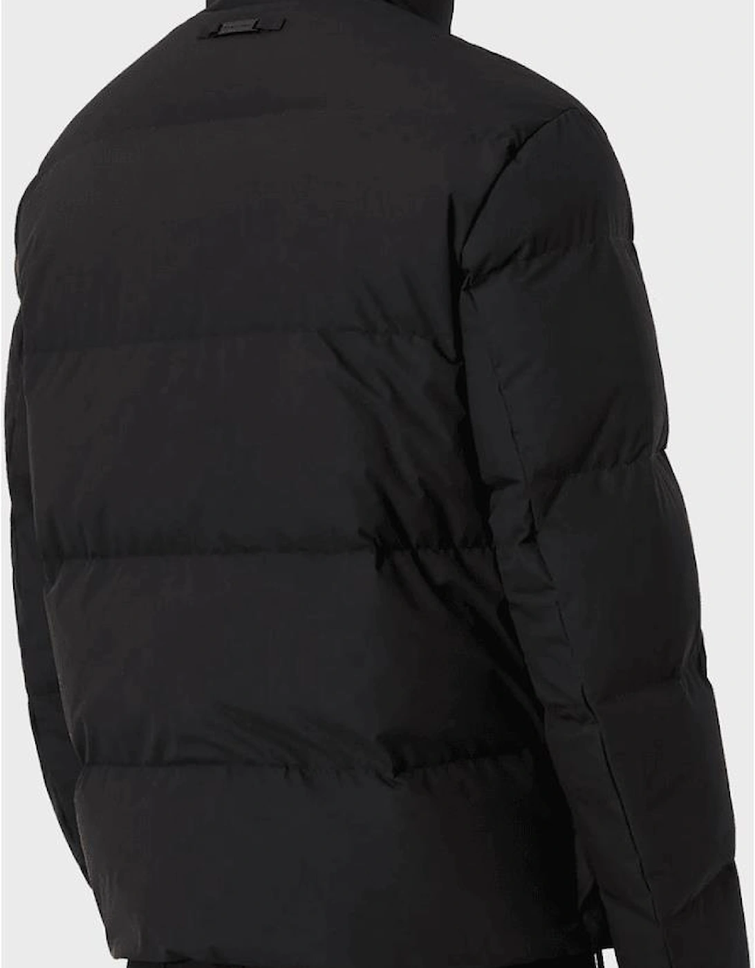 Quilted Nylon Black Down Jacket