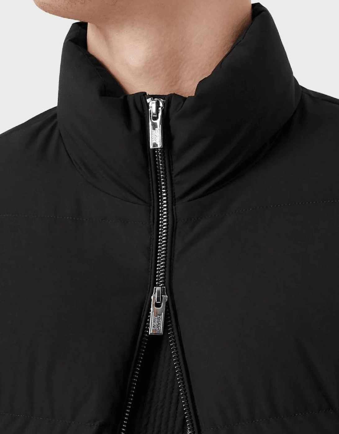Quilted Nylon Black Down Jacket