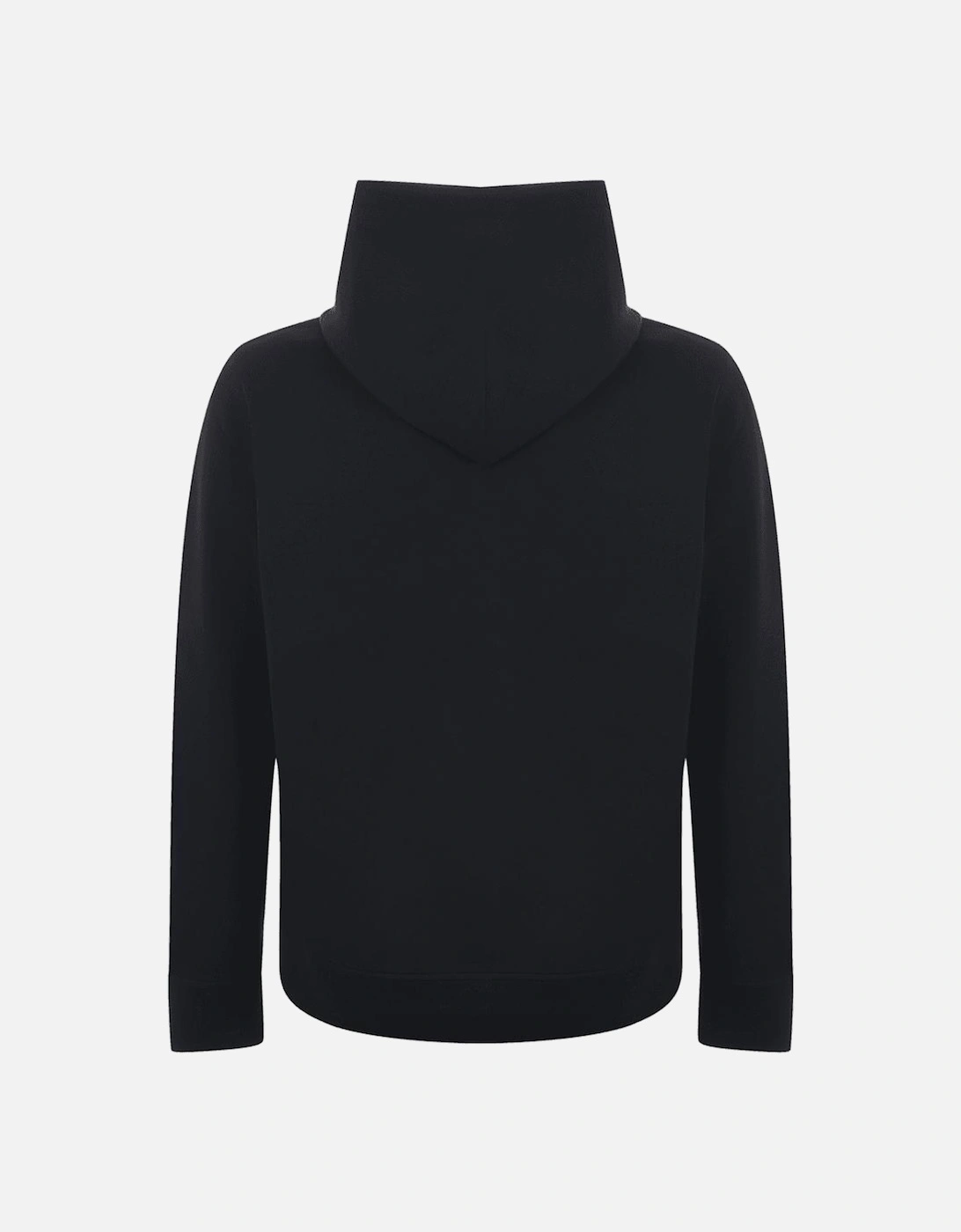 Cotton Logo Pullover Black Hoodie