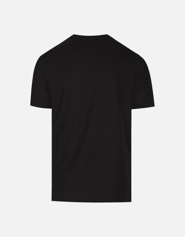 Cotton Allover Logo Black T-Shirt