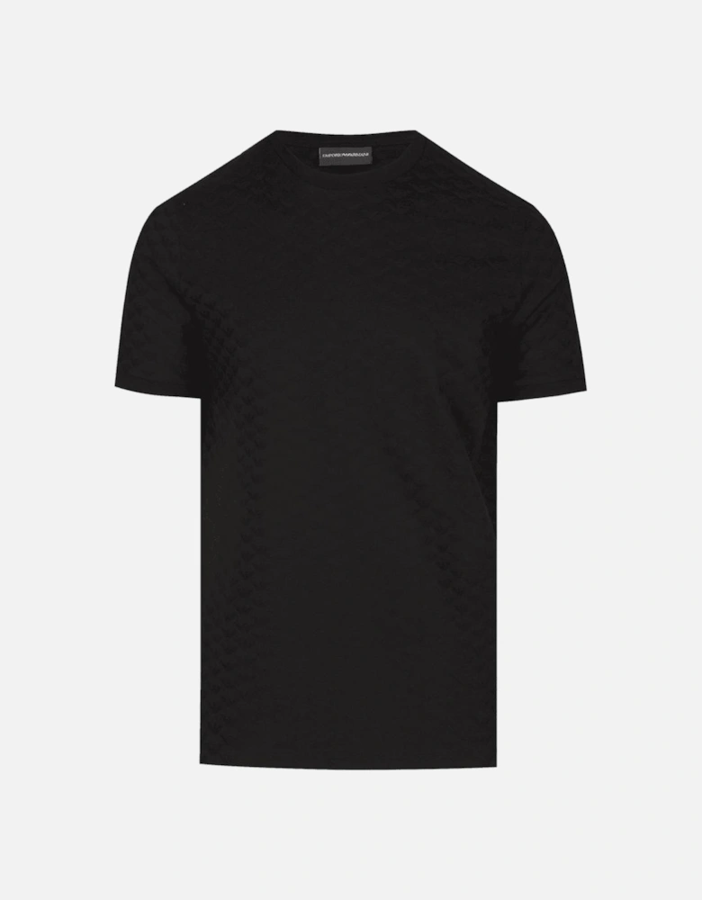 Cotton Allover Logo Black T-Shirt