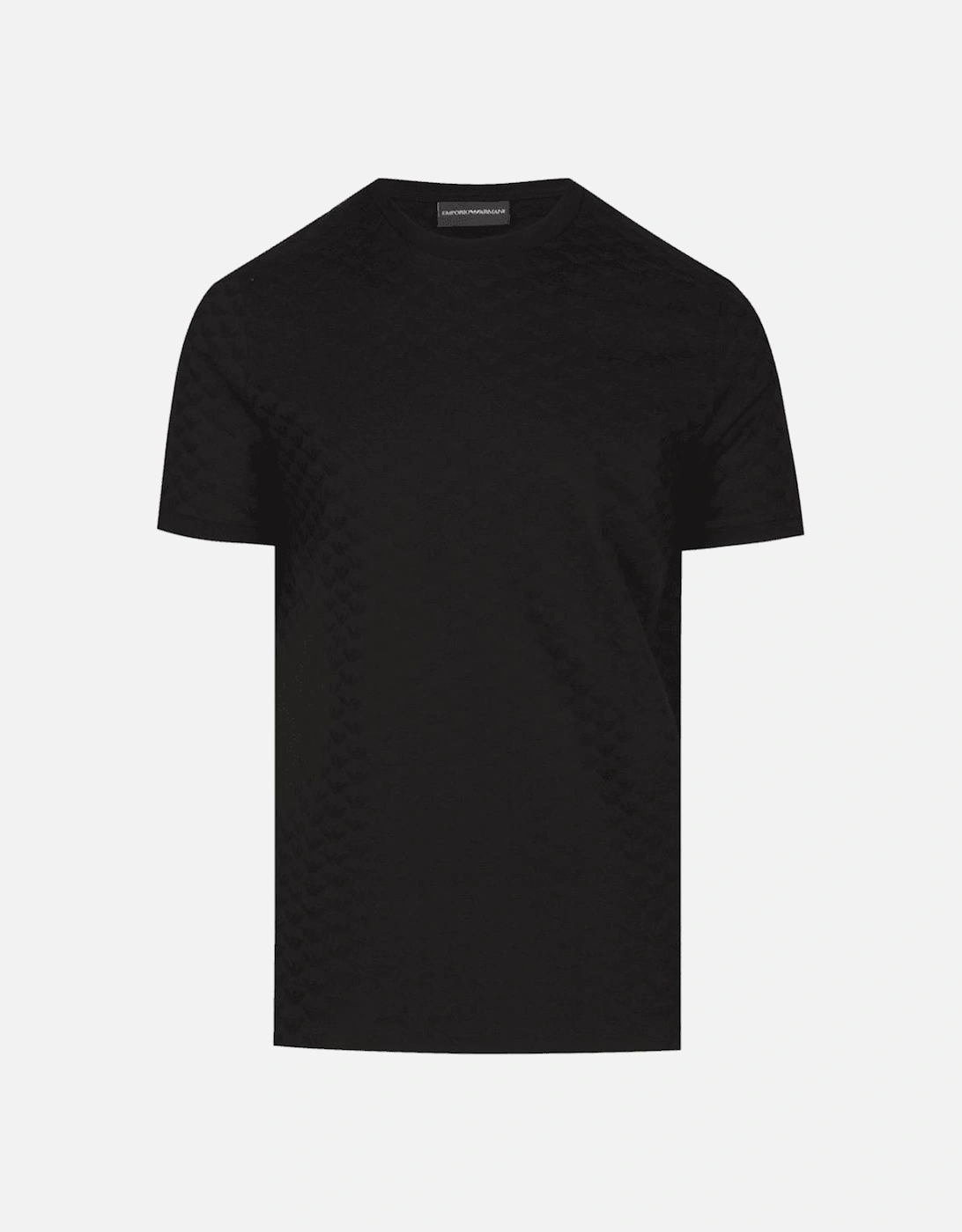 Cotton Allover Logo Black T-Shirt, 4 of 3