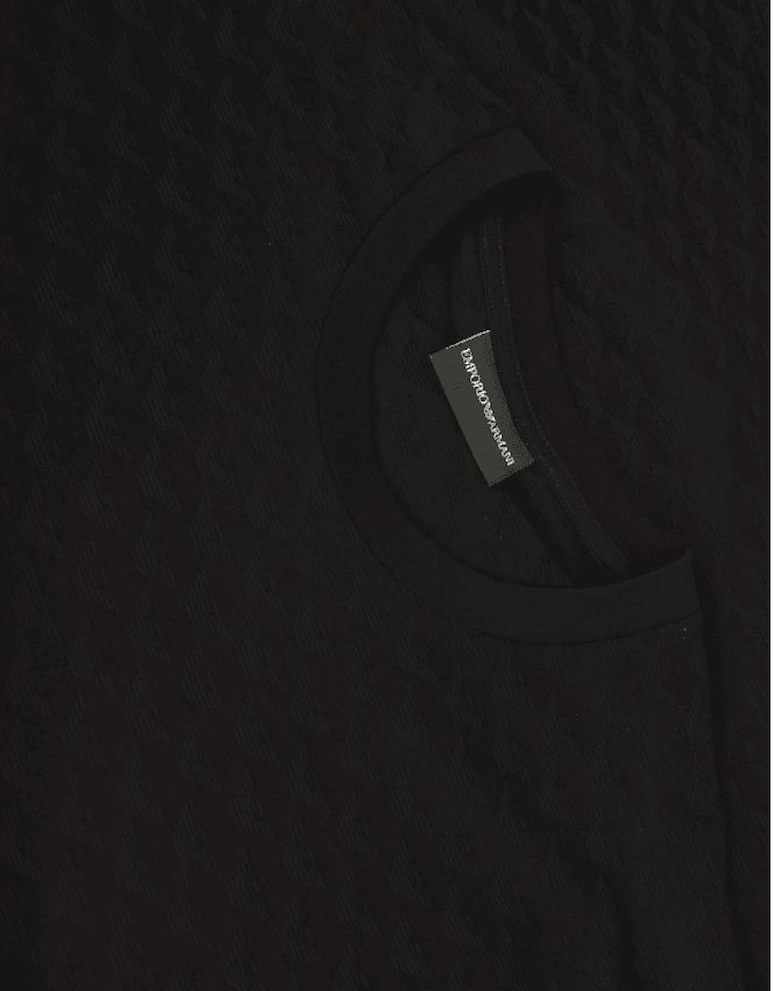 Cotton Allover Logo Black T-Shirt