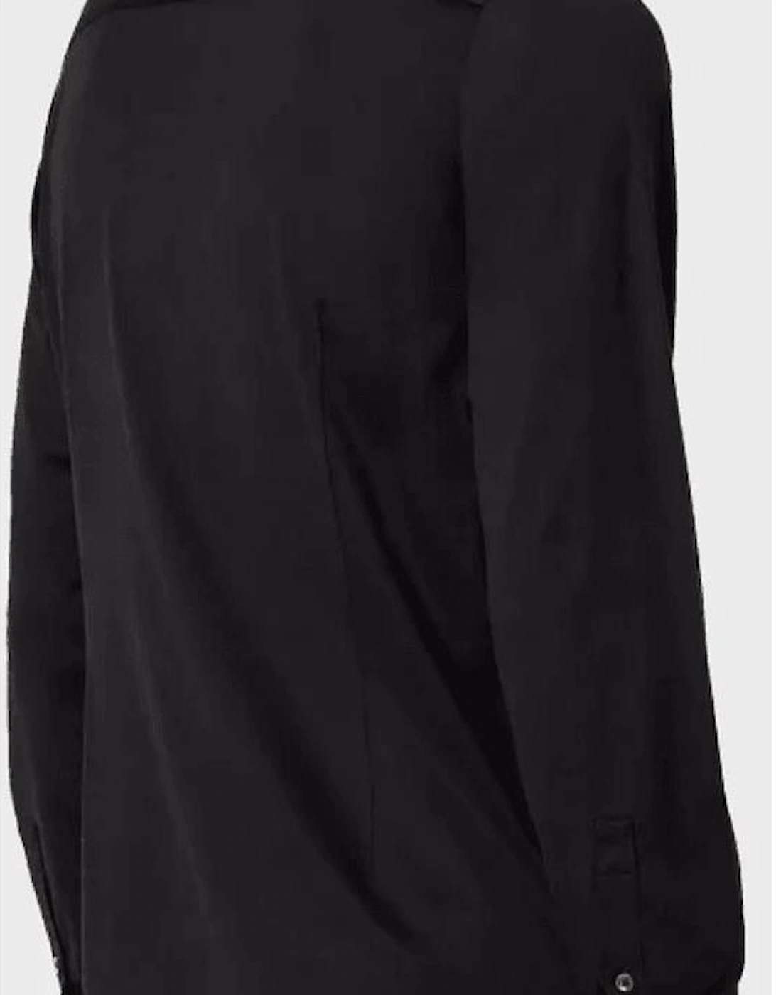 Cotton Slim Fit Button Up Black Shirt