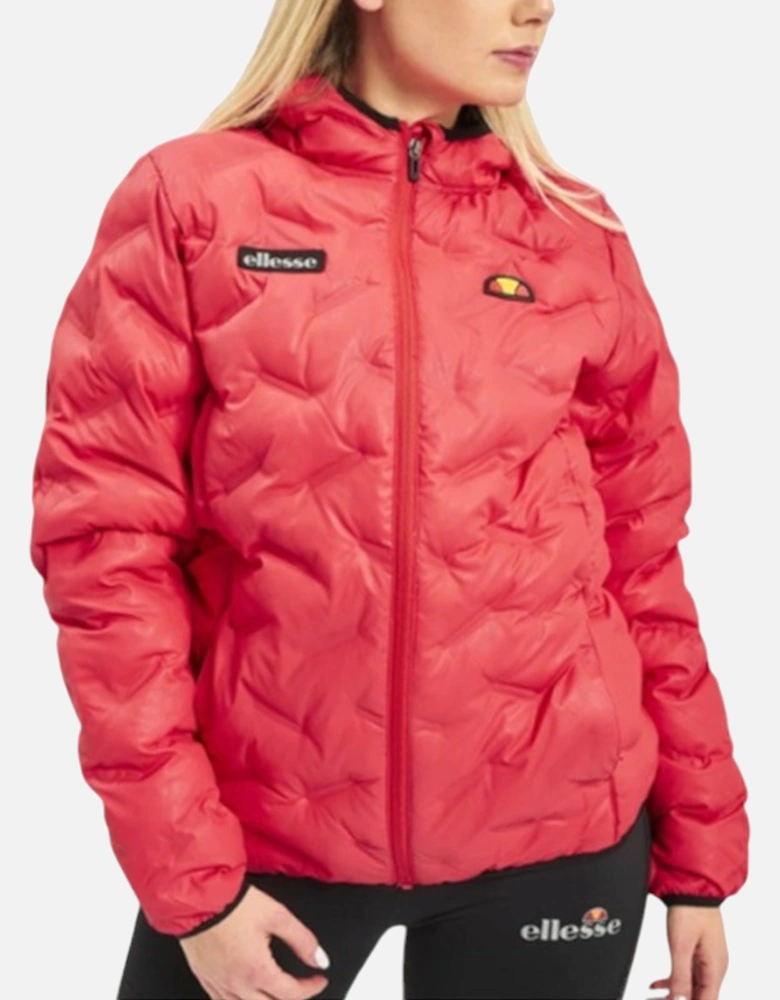 CALONAZZO SRC07232 Womens Puffer Jacket Quilted Hooded Padded Coat Pink