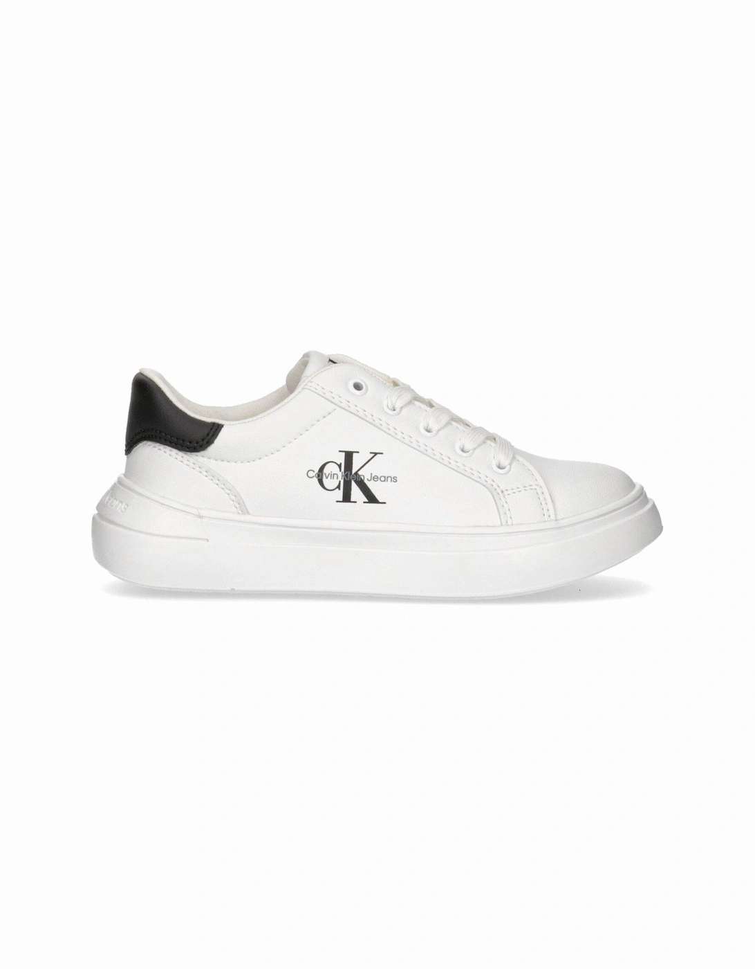 Kids Low Cut Lace-Up Sneakers - White, 6 of 5