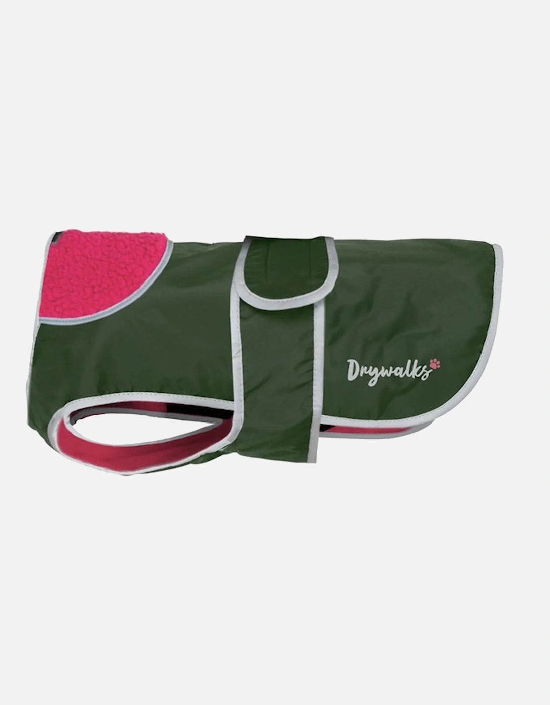 Drywalks Dog Coat Forest Green/Pink