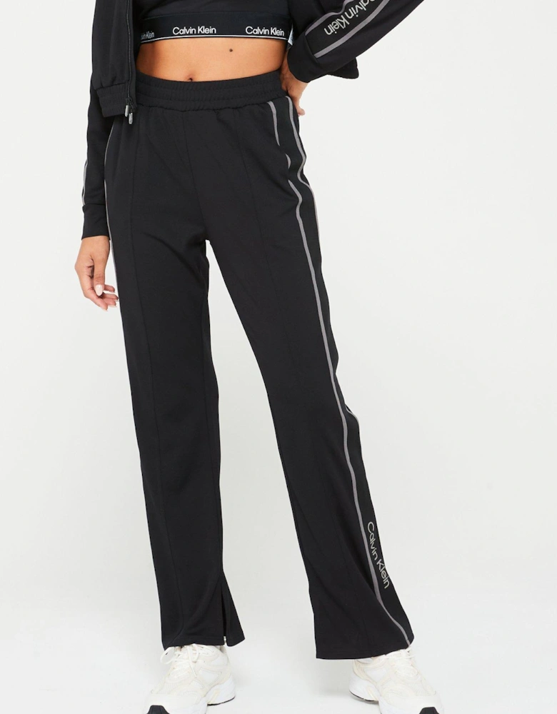 Wide Leg Tracksuit Bottoms - Black Beauty