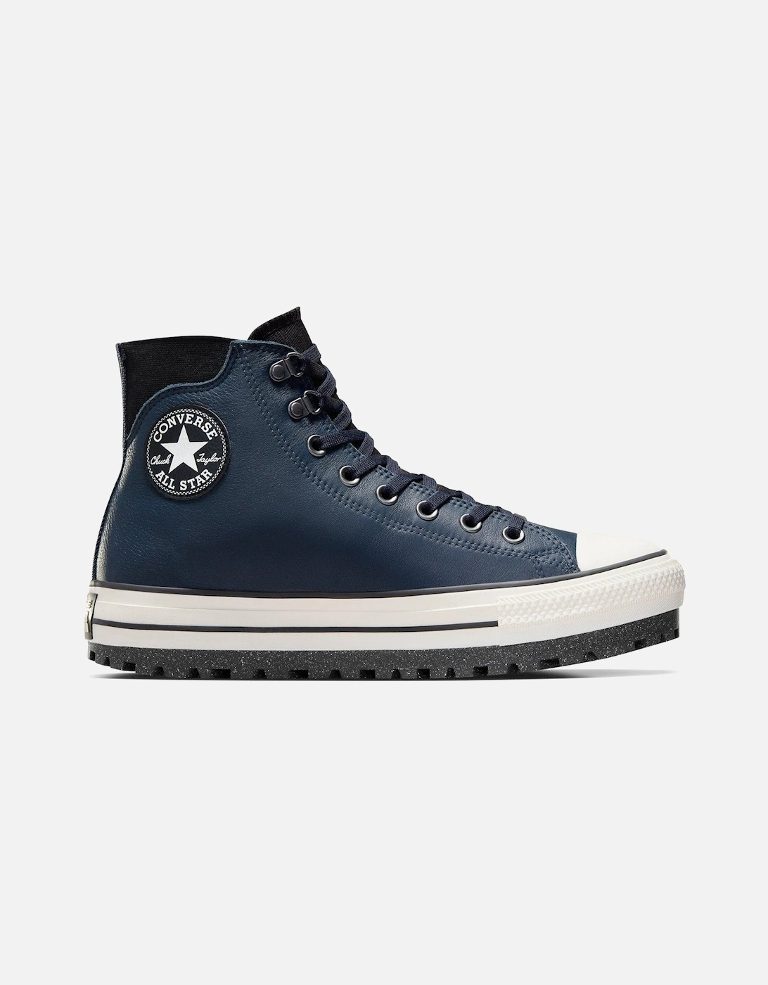 Mens Counter Climate Leather Hi Trainers - Black/White, 8 of 7