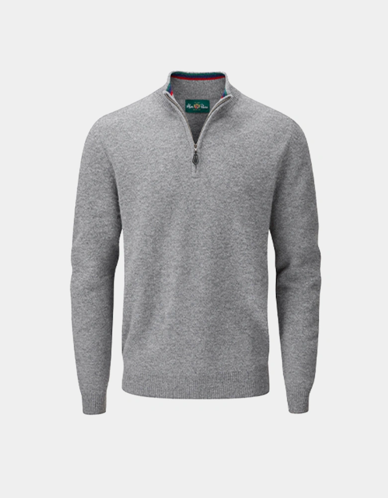 Men's Streetly 1/2 Zip Mock Neck Pullover Grey Mix