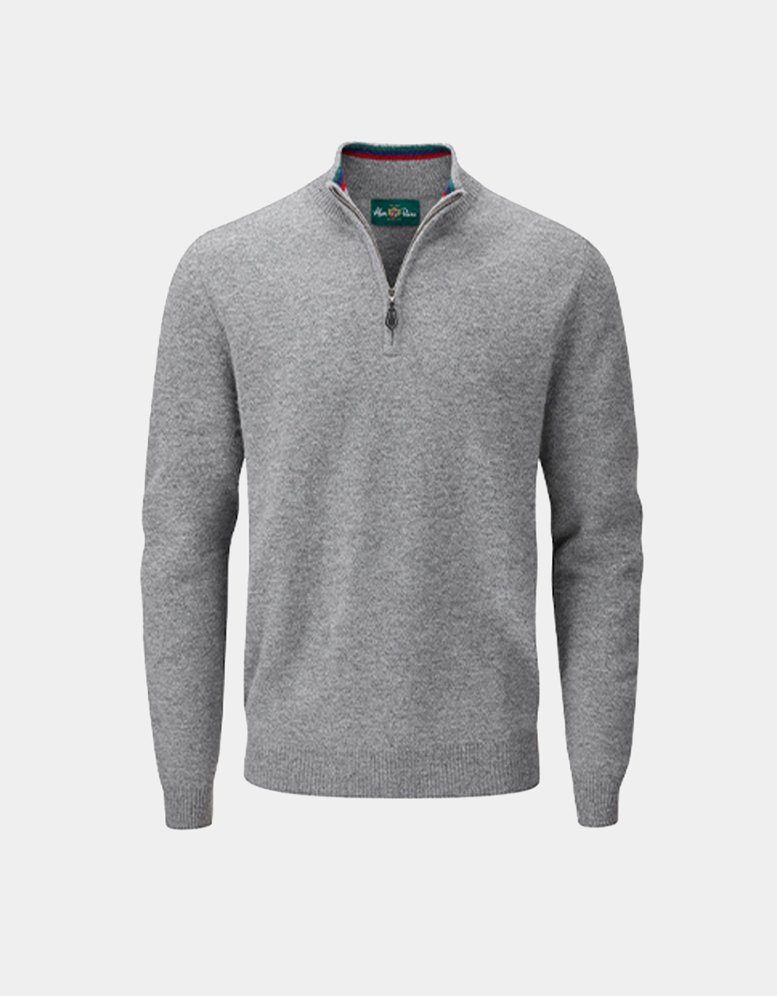 Men's Streetly 1/2 Zip Mock Neck Pullover Grey Mix, 3 of 2